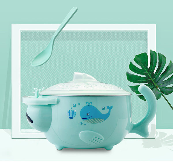 Children's Water Injection Insulation Bowl 316 Stainless Steel Anti-scalding Insulation Bowl