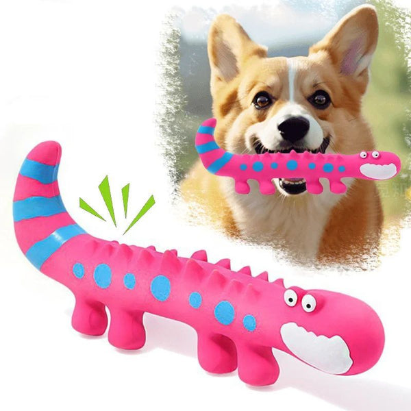 Dog Chew Toy Latex Lizard Squeaky